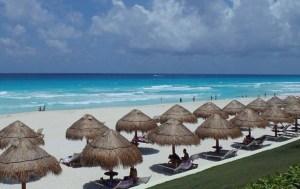 Beachfront at the Paradisus Cancun.